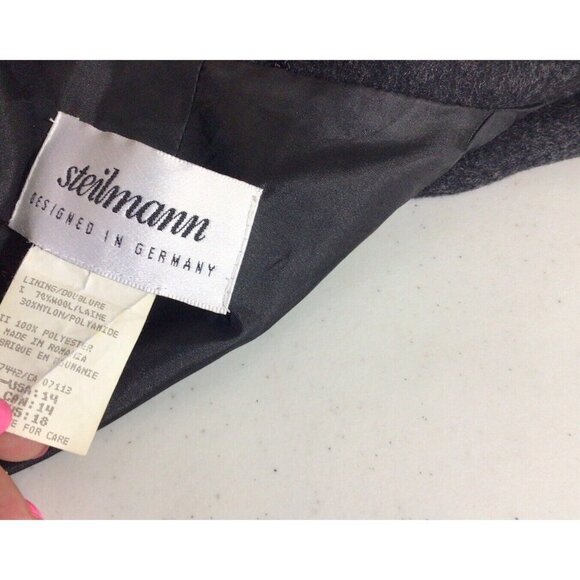 Steilmann Wool Coat Jacket Made in Germany Womens 14 - Picture 8 of 8